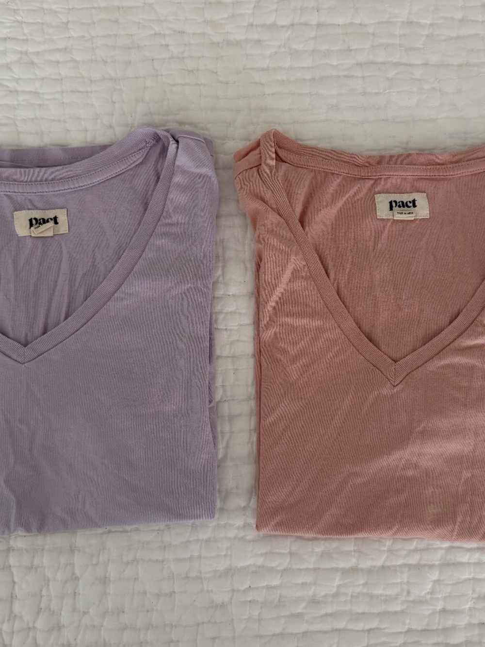 Two Pact Cotton V Neck Tee Shirts size M